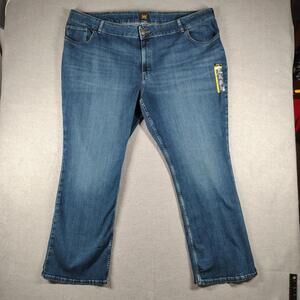 Lee Women 28W Medium Wash Jeans New With Tags Classic Straight Leg Denim